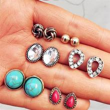 IF ME Vintage Stud Earrings Set Mixed for Women Bohemian