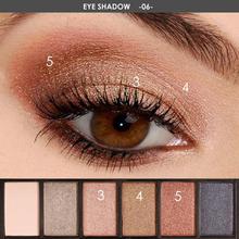 FOCALLURE 6 colors Shimmer eyeshadow palette earth colors