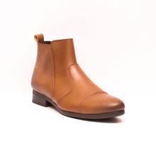Caliber Shoes Tan Brown Slip On Lifestyle Boots For Men - (P 501 C)