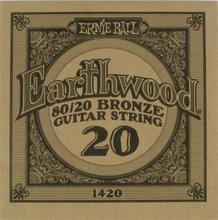 Ernie Ball .020 Earthwood 80/20 Bronze Acoustic Guitar Strings 6 Pack - P01420