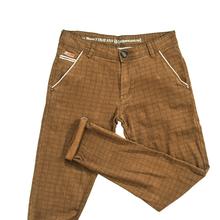 Virjeans Stretchable Cotton Check Chinos Pant for Men (VJC 712) Brown