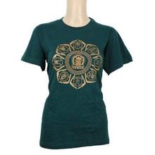 Half Sleeves Mane Printed 100% Cotton T-Shirt For Women- Dark Green