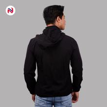 Nyptra Black Premium Plain Windcheater Jacket For Men