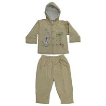 Cream Hooded Baby Set For Babies