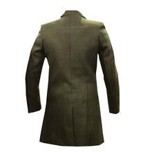 Long Coat woolen Slim Fit Green color