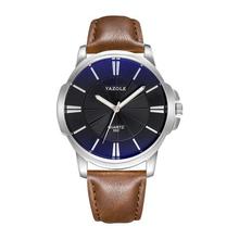 YAZOLE Leather Strap Quartz WristWatch Male Men Hours Top