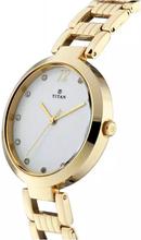 Titan Sparkle White Dial Analog Watch for Women - 2480YM01