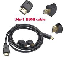 HD 3 in 1 HDMI to Mini HDMI Micro HDMI Cable Adapter