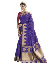 Stylee Lifestyle Violet Banarasi Silk Jacquard Saree - 2297