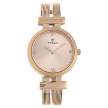 Titan Purple - Glam Gold Analog Pearl dial Women's Watch - 9942WM01