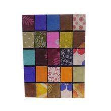 Multicolored Square Design Printed Lokta Paper Notebook (80 Pages)