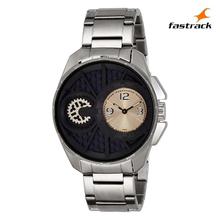 3133SM01 Black Dial Casual Analog Watch For Men -Silver