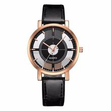 Fashion Women Watch Luxury Unique Stylish Double Hollow Lady Watches Elegant Casual Quartz Wristwatch Gift Girls Clock Black