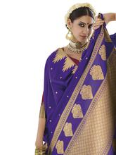 Stylee Lifestyle Violet Banarasi Silk Jacquard Saree - 2297