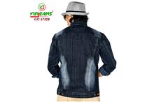 Virjeans Denim (Jeans) Stretchable Jacket For Mens (VJC 673) Dark Blue Round Neak