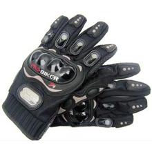 Black Pro Biker Grip Full Gloves