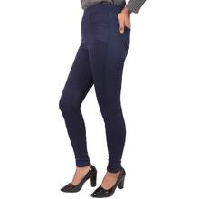 Blue High Waist Seamless Tight Pants for Women