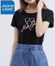 JeansWest BLACK T-Shirt For Women