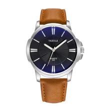 YAZOLE Leather Strap Quartz WristWatch Male Men Hours Top