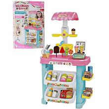 Ice Cream Store Toy Stand Pretend Play Set with Lights and Sound For Kid