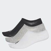 Adidas Pack of 3 Grey Heather/White/Black Performance Invisible Socks - CV7410