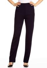 Black High Waist Side Zipper Non-Stretchable Parallel Pants For Women