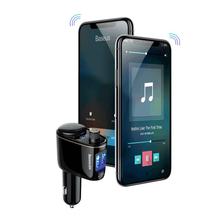 Baseus 3.4A Dual USB Car Charger For iPhone Bluetooth FM Transmitter Car Kit MP3 Player FM Modulator Fast Mobile Phone Charger