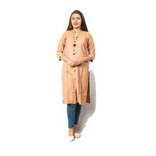 Beige Khadi Slub Kurti BC736