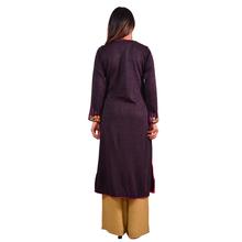 Paislei wine kurti with colorful embroiderer for women -AW-1920-70