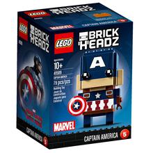 LEGO Brick Headz (41591) Captain America Toy for Kids - 41589