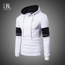 Casual Hoodies Men Fashion New Patchwork Hooded Sweatshirt