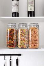 Pack of 1 Large Size Latch Glass Jars  Mason Glass Jar  with Buckle Lids Airtight Kitchen Container Set- 1500 ml