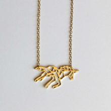 Horse Pendent Gold Chain Necklace