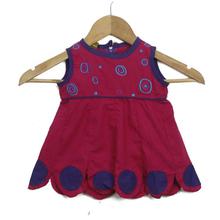 Pink/Purple 100% Cotton Printed Dress For Girls - f27.5.57