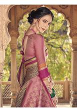 Stylee Lifestyle Brown Banarasi Silk Jacquard Saree - 2307