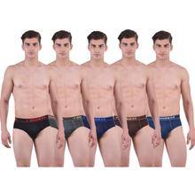 Dollar Bigboss Smart Cut Men Cotton Brief Underwear Multicolor, Pack of 5