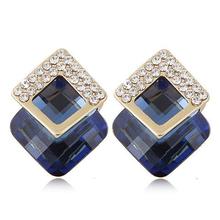 Shining Diva Fashion 18K Gold Plated Crystal Stud Earrings For Women &