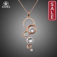 SALE- AZORA Rose Gold Color Pure Clear Simply Small Round