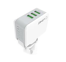 New Good Quality LDNIO 3.4A A3303 3-Port AUTO-ID Travel Charger Dock Color White