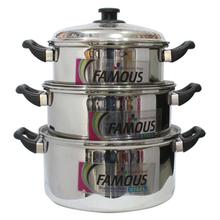 Famous 3 Pc Different Sized Steel Dish Case Set