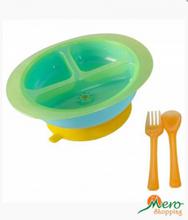 Kidsme Warming Bowl With Fork And Spoon