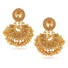 Apara Bridal Gold Plated Pearl LCT Stones Necklace Jewellery