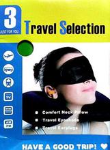 3 in 1 Travel Selection Comfort Neck Pillow, Eye Shade Mask,Ear Plugs.