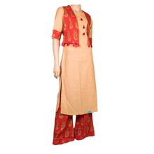 Stylsih Kurti  printed coat along with printed salwar