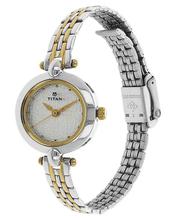 Titan Women'S 2521Bm01 Contemporary Silver Metal Strap Watch