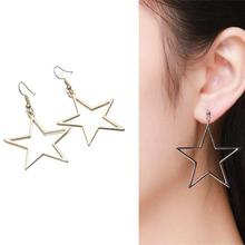 Star Hoop Dangle Stud Earring