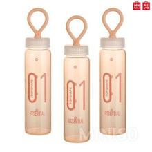 Miniso Glass Water Bottle 250 ml (Light Orange)