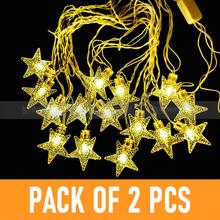 Combo of 2Pcs Small Glass Star Tihar Light