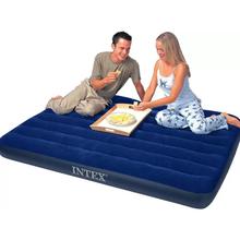 Intex Original Double Inflatable Air Bed With Air Pump (Blue)