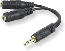 Universal Audio Splitter 3.5mm Jack Earphone Y Splitter Headphone Audio Cable Adapter Male To 2 Female